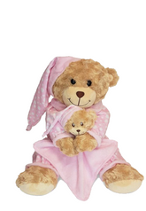 Bedtime Bear & Comforter Set - Pink Or Blue