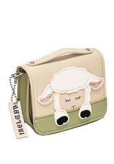 Square Leather Irish Sheep Purse