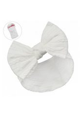 White Headband with Bow