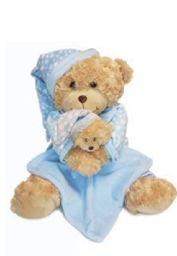 Bedtime Bear & Comforter Set - Pink Or Blue
