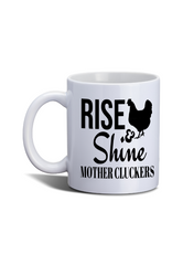 Rise and Shine Mother Cluckers Cup with box