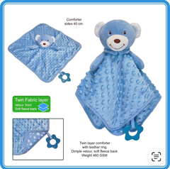 Bear Comforter with Teether Ring