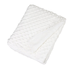 Dimple Christening Blanket with embroidered Cross, name and date of Christening.